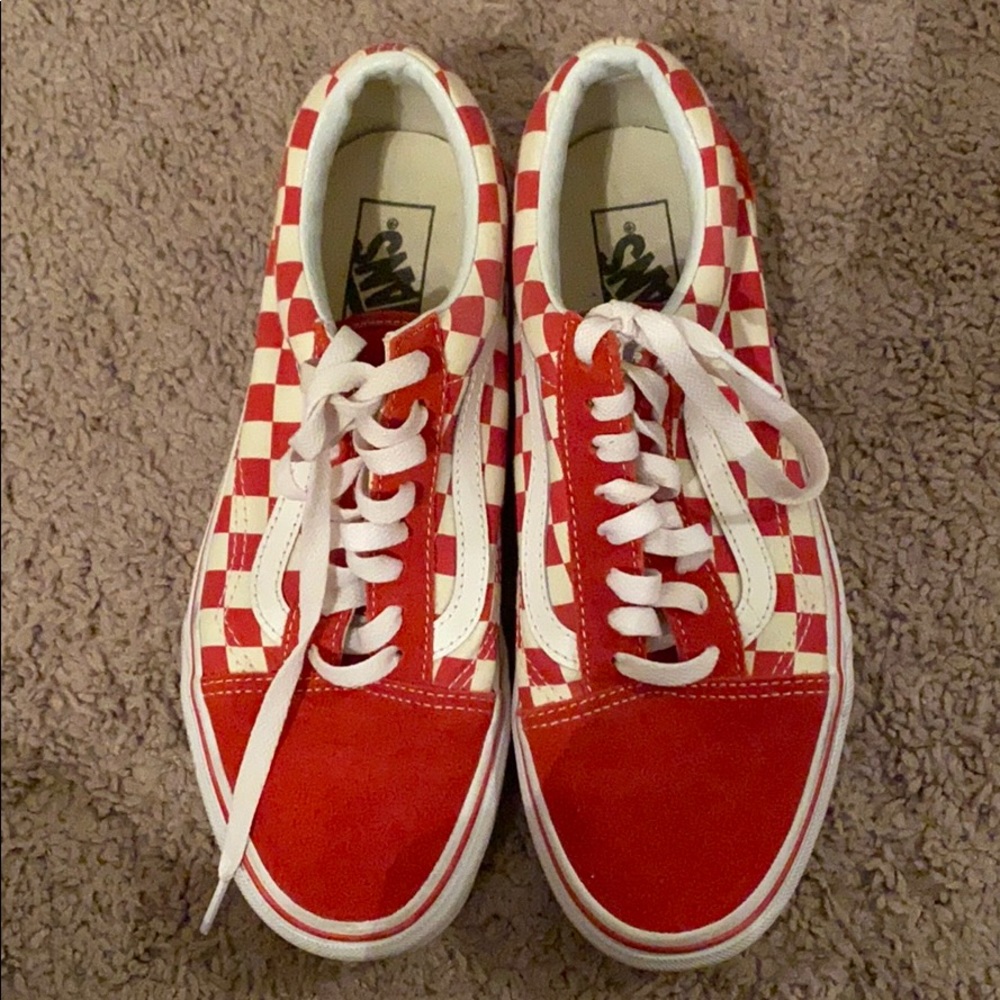 Red checkered vans
